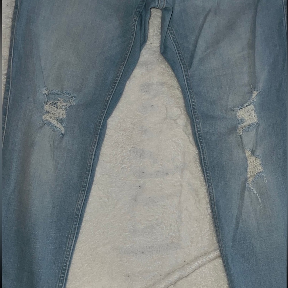 Hollister Blue Distressed Skinny Jeans Men’s Size 30x30 - Picture 3 of 6